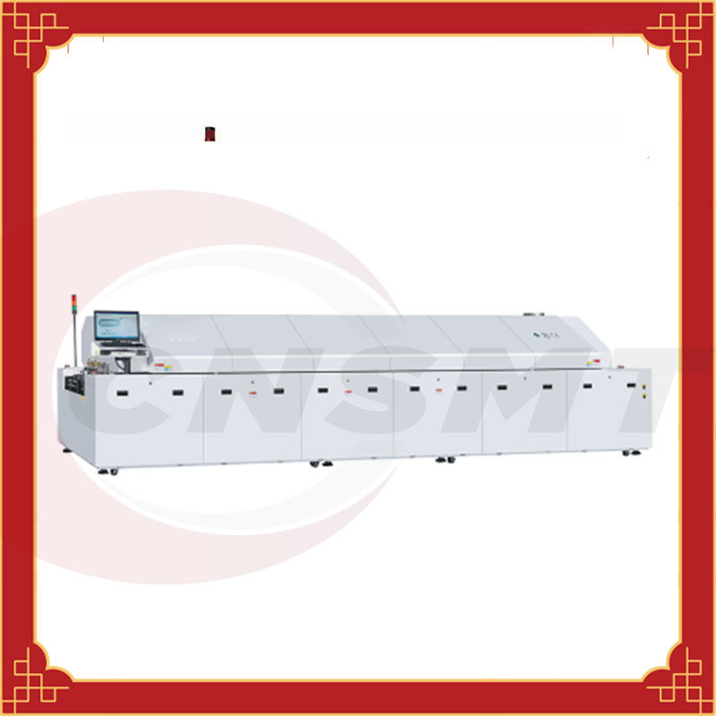 64KW SMT Reflow Oven Zones 8 PCB size 508mm nitrogen reflow soldering